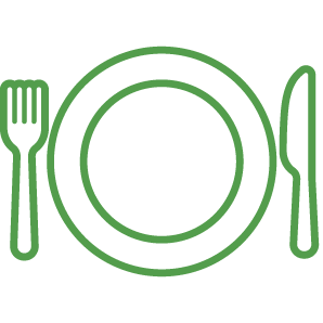 plate and utensils icon